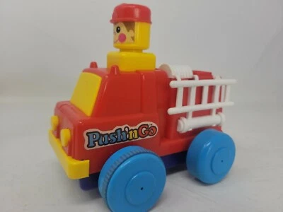 VINTAGE 1975 TOMY PUSH 'N GO FIRE TRUCK 051621 - Image 1 of 4