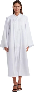 Unisex Matte Choir Robe for Church Baptism Robes for Water Baptism,Graduation - Picture 1 of 12