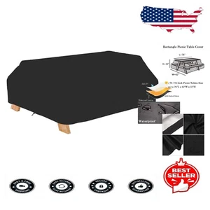 Protective Heavy-Duty Waterproof Table Bench Cover - Perfect for Outdoor Use - Picture 1 of 9