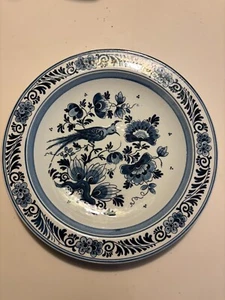 Royal Goedewaagen Blue Delft Bird Wall Plate 11 Inches - Picture 1 of 13