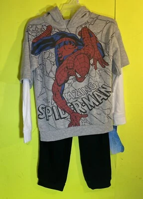 Juego de 2 sudaderas y pantalones para niño talla 6 Marvel Spider-Man para niños Foto 1 de 4