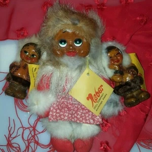 Naber Authentic Dolls Company Handcraft From Alaska Lot Of 3 Naber Dolls - Picture 1 of 12