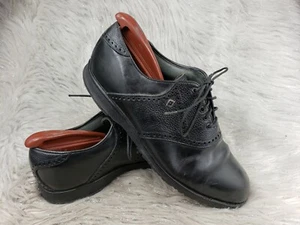 FOOTJOY CLASSIC DRY 51464 Black Leather Golf Shoe Size 10.5 - Picture 1 of 6