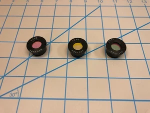 Set of 3--Cytofluor optical bandpass filters 360/40, 530/25, 590/20 nm, 25 mm - Picture 1 of 4