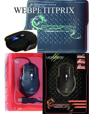 Souris Filaire Laser Gamer Leviathan   Dragonwar +TAPIS ASSORTIE NEUF  Dragonwar - Photo 1/4