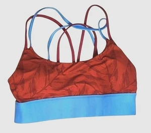 SLUNKS Bushwacked High Impact Sports Bra Rust & Blue Size Medium - Picture 1 of 8