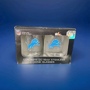 Juego de 2 copas de vino Detroit Lion's de 16 oz coleccionables - Imagen 1 de 3