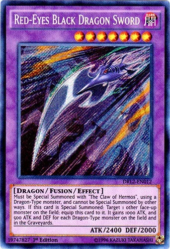 Near Mint Red-Eyes Black Dragon Sword - DRL2-EN012 - Secret Rare - 1st Edition - - Image 1 of 1