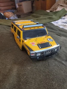 RC Large Truck Body Only Vintage H2 Hummer Yellow-21" Long LED Bar Parts/Repair - Picture 1 of 12