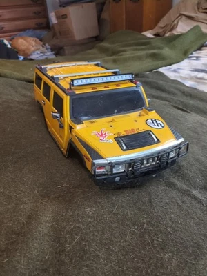 RC Large Truck Body Only Vintage H2 Hummer Yellow-21" Long LED Bar Parts/Repair  - Image 1 of 4