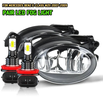 Pair LED Fog Light Lamp For Mercedes-Benz CLK350 2006 2007 2008 2009 - Imagem 1 de 4