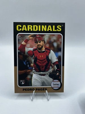 2024 Topps Heritage High Number #704 Pedro Pages RC SP St Louis Cardinals - Image 1 of 4