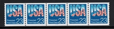 SCOTT#2607a, 23c USA PRESORTED PNC5, PLT#1111. TAGGED IN ERROR - Image 1 of 2