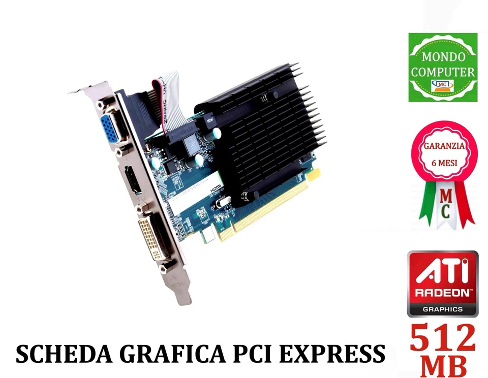 SCHEDA GRAFICA ATI PCI EXPRESS 512 MB SAPPHIRE HD 5450 HM - Immagine 1 di 1