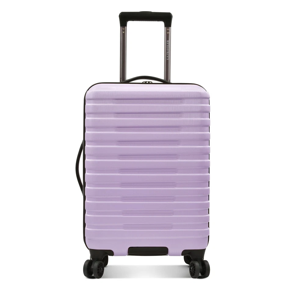 Equipaje de mano giratorio rígido de 22" U.S. Traveler Boren con puerto USB - lavanda Foto 1 de 4