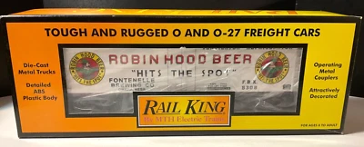 RailKing MTH Fontenelle Brewing Robin Hood Beer Modern Reefer Car #30-7828 - Image 1 of 4