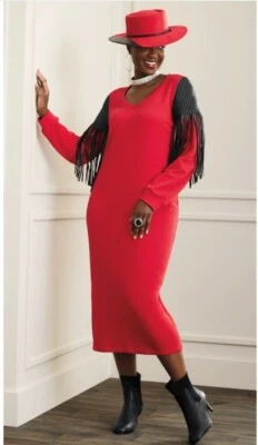 Vestido Sudadera Aritza Talla M Rojo Negro Imitación Cuero Foto 1 de 4