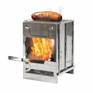Stainless Steel Portable Camping Stove Foldable Commando Cooker Hiking Travel  - Picture 1 of 8