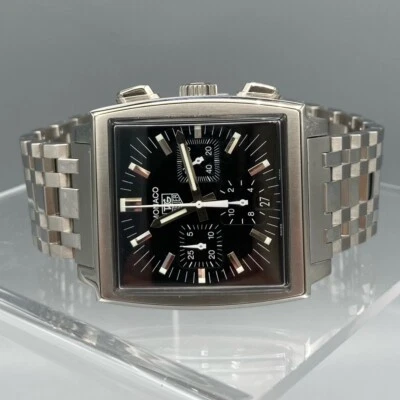 Reloj TAG Heuer Monaco negro para hombre - CW2111-0 Foto 1 de 4