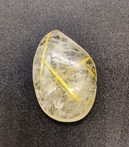 Natural Golden Routile Gemstone Cabochon Top Quality Rutile Fancy Shape Big Size - Picture 1 of 8