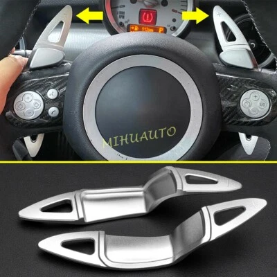 Extensión de paleta de cambio de volante de aluminio plateado para Mini Cooper S SD JCW Foto 1 de 4