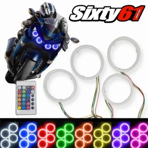 Kawasaki ZX14R 2006-2023 Multi Color Changing LED Halo Angel Eyes with Remote - Picture 1 of 1