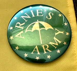 ARNOLD PALMER 3 INCH GREEN UMBRELLA ARNIE'S ARMY PIN SUPER RARE! - Picture 1 of 2