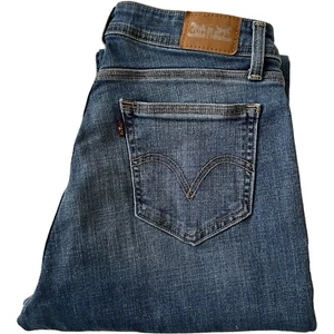 Mujer Levi 529 Talla 10 Bootcut Curvy Medio Lavado Azul Tiro Medio Rojo Pestaña 30x32 - Imagen 1 de 15