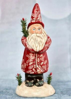 ESC & Co Folk Art Nordic PINE & HOLLY BELSNICKLE figure, 24156, 10" Tall NIB