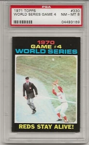 1971 TOPPS # 330 WORLD SERIES GAME 4, PSA 8 NM-MT, CENTERED, L@@K  - Picture 1 of 1
