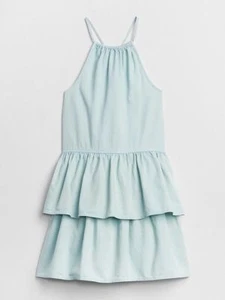 Gap Kids NWT Girls Blue Chambray Denim Halter Tier Sun Dress S M L XXL $40 - Picture 1 of 3