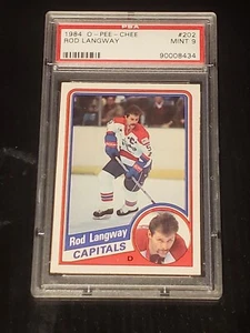 1984 O-PEE-CHEE Hockey Rod Langway Psa 9 - Picture 1 of 2