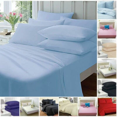 50CM Deep Wall*4PC Sheet Set Solid Colors 600TC EgyptianCotton AU-Three-Quarter - image 1 of 3