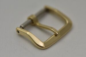 Bulova 18K Yellow Gold  Tang Buckle, 14mm, Excellent