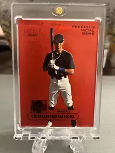 CRISTIAN HERNANDEZ RMUC-36 2022 Champions RED PRECIOUS METAL GEMS RETRO 50/100 - Picture 1 of 4