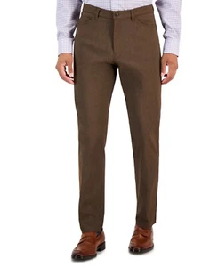 Tommy Hilfiger Para Hombre TH Flex Calce Moderno Cuatro Bolsillos Sarga Pantalones Mediano Marrón B4HP - Imagen 1 de 63