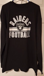 NFL Apparel Raiders Football Long Sleeve T-Shirt Men's Black Silver Size 3XL - Picture 1 of 5