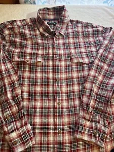 Orvis Mens Plaid Button Down Long Sleeve Shirt Size XL X-Large RED - Picture 1 of 10