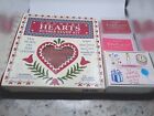 Country Hearts Rubber Stamp Set + Happy Birthday Stamp Set +2 Ink Pads Vintage 