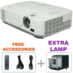 NEC NP-M260X 3LCD Projector 2600 Lumens HD HDMI 1080p w/Bundle + EXTRA LAMP - Picture 1 of 6