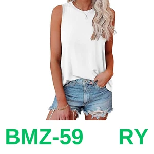 Bliwov Womens Fashion Tank Tops Crewneck Loose Fit Basic y2k Going Out Clothes,S - Picture 1 of 4
