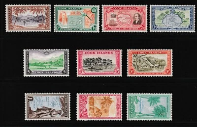 Cook Islands 1949 Island Motives Series SG#137-145 +130 MH aVF/XF A743 - Image 1 of 4