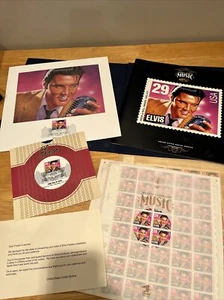 U.S. Stamps 2721 Elvis Presley Commemorative Lot 3 Sheets 29 Cent Block FD Stamp - Picture 1 of 11