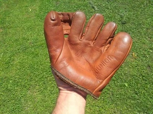 VINTAGE ANTIK WEICHES LEDER OK SEHR GUTER ZUSTAND JUNIOR BASEBALL HANDSCHUH MITT # 715 - Bild 1 von 23