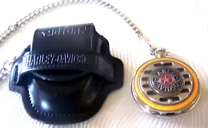 Orologio da taschino moto Franklin Nuovo di zecca Harley-Davidson Fat Boy con catena nuovo con pipistrello - Foto 1 di 9
