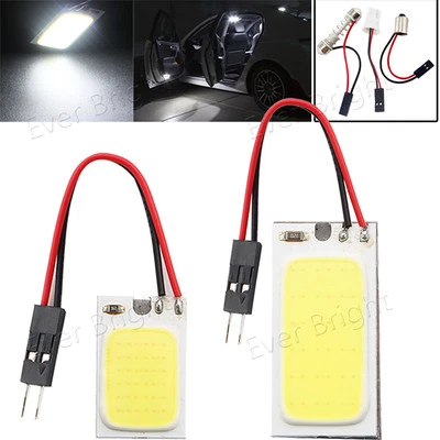 100Pcs COB 18SMD LED T10 BA9S Festoon Dome Car Interior Door Map Light Bulbs 12V - Image 1 of 4