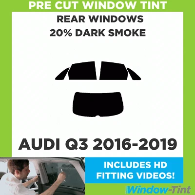 For Audi Q3 2016- Pre Cut Window Tint Kit 20% Dark Rear Car Tinting Film - Image 1 of 4
