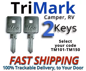 Trimark Keys Camper RV Motorhome Replacement Key Cut to your Code TM101-TM150 - Picture 1 of 2