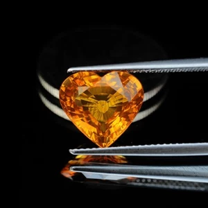 GLC 4.98ct Natural Heart Heated(BE) Yellow Sapphire Thailand - Picture 1 of 6