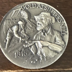 Gold at Sutter's Mill 1848 Longines Symphonette Vintage Coins .925 1 oz - Picture 1 of 5